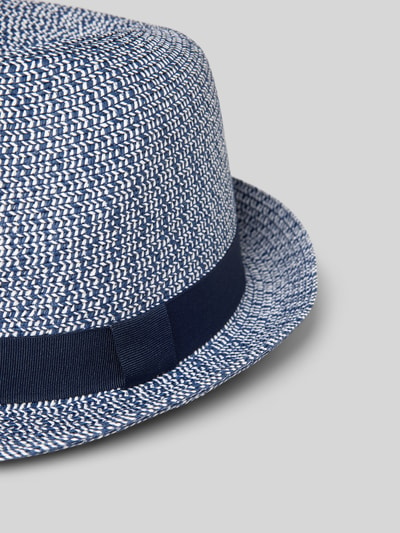 Müller Headwear Strohoed met hoedband, model 'TRILBY' Blauw - 2