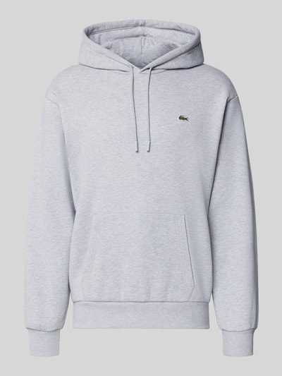 Produktfoto, jasnoszara bluza z kapturem Relaxed Fit Hoodie aus Baumwoll-Mix von Lacoste, struktura gładka, Herren Sweatshirt von Lacoste