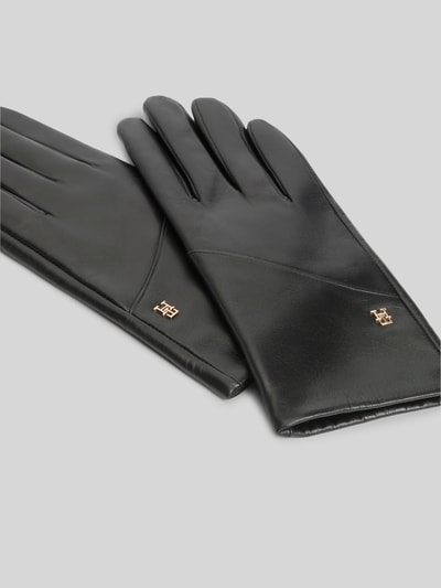 Tommy Hilfiger Handschuhe aus echtem Ziegenleder Black 2