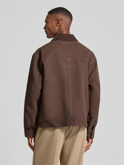 Wood Wood Jack met tweewegritssluiting Chocoladebruin - 5