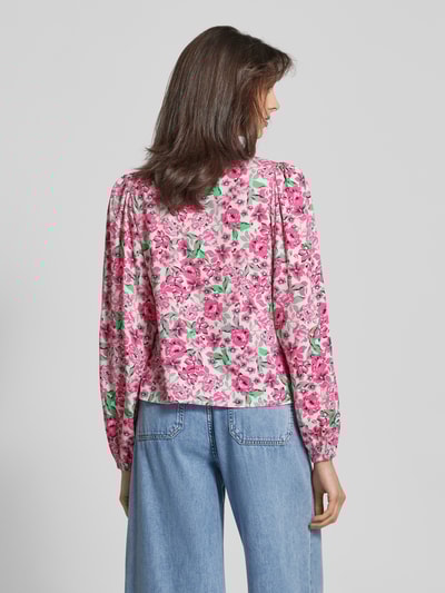 YAS Regular fit blouse met opgestikte borstzakken, model 'ALIRA' Felroze - 5