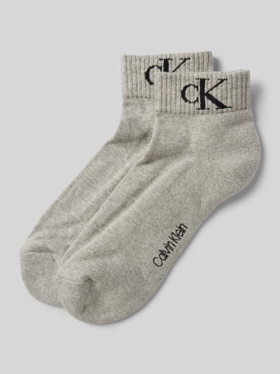 Calvin Klein Jeans Socken mit Logo-Stitching im 2er-Pack Hellgrau 1