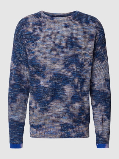 Scotch & Soda Sweter z dzianiny z efektem melanżu Ciemnoniebieski 2