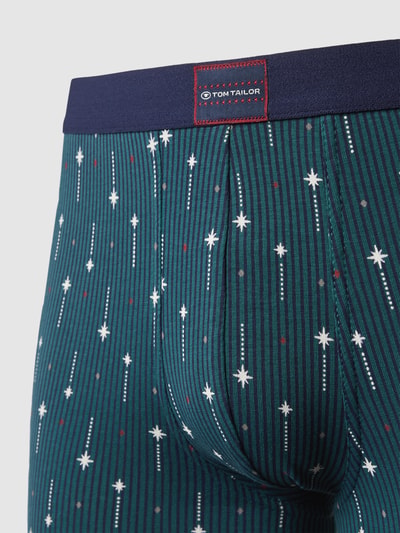 Tom Tailor Trunks mit Label-Detail im 2er-Pack Modell 'XMAS' Petrol 2