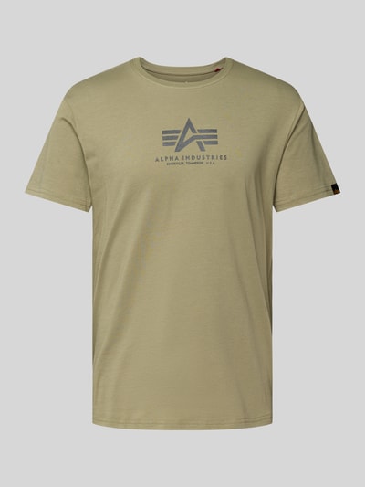 Alpha Industries T-Shirt mit Label-Print Oliv 2