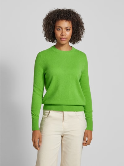 Jake*s Casual Gebreide pullover met ribboorden Appeltjesgroen - 4