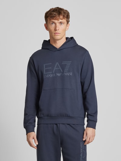 EA7 Emporio Armani Hoodie mit Label Print marine online kaufen