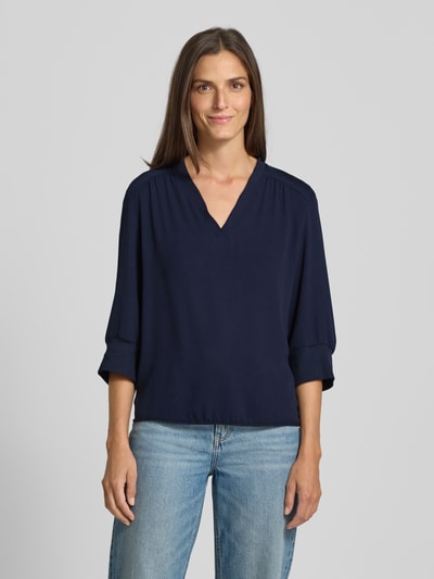 Marc Cain Blusenshirt mit V-Ausschnitt und 3/4-Arm Marine 4