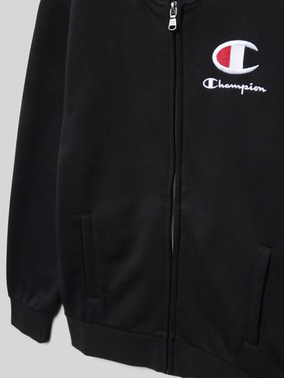 CHAMPION Sweatjacke mit Label-Stitching Black 2