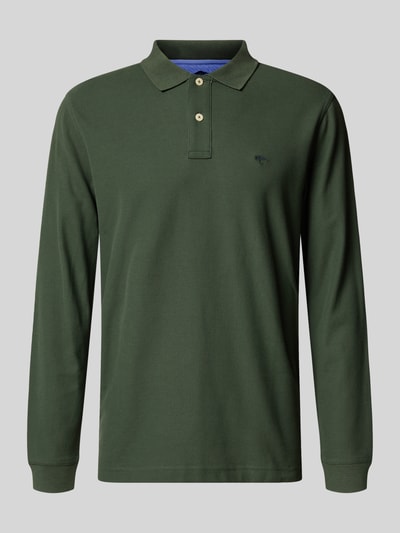 Fynch-Hatton Regular fit poloshirt met logostitching Flessengroen - 2