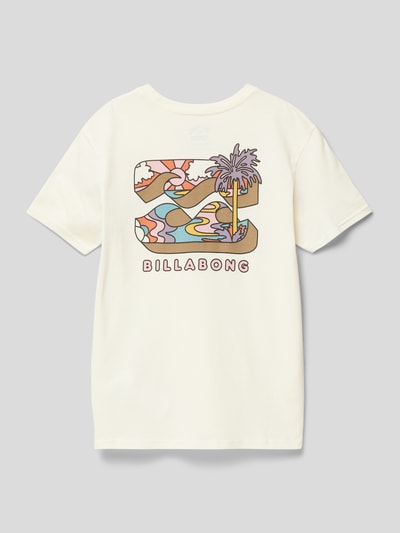 Billabong T-shirt z nadrukiem z logo Złamany biały 3
