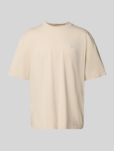 Pegador Oversized T-shirt met labelstitching Beige - 2