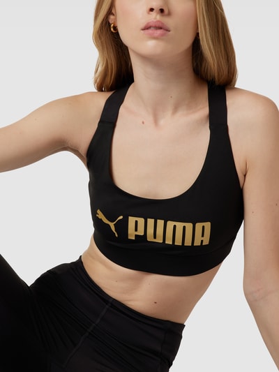 PUMA PERFORMANCE Bustier mit Label-Print Black 3