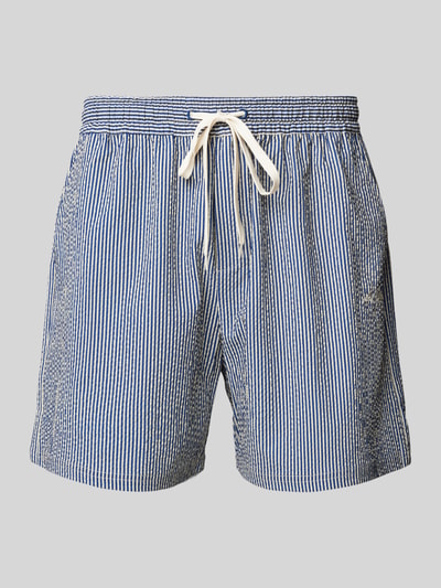 Les Deux Loose Fit Badeshorts mit elastischem Bund Hellblau 1