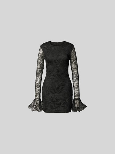 ROTATE Minikleid mit Rundhalsausschnitt Black 2