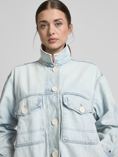 Tommy Hilfiger Oversized Jeansjacke aus Baumwoll-Lyocell-Mix Hellblau 3