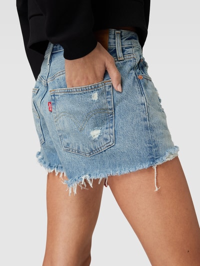 Levi's® Regular Fit Jeansshorts im Destroyed-Look Modell '501 ORIGINAL' Jeansblau 3