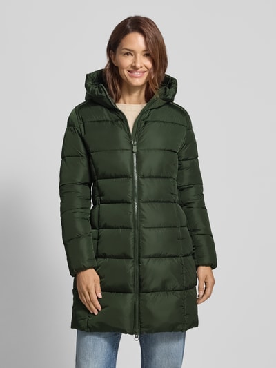 SAVE THE DUCK Gewatteerde lange jas met tweewegsritssluiting, model 'Taylor' Olijfgroen - 4
