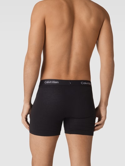 Calvin Klein Underwear Majtki z elastycznym paskiem z logo w zestawie 3 szt. model ‘BOXER BRIEF’ Czarny 4