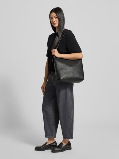 Marc O'Polo Shopper van echt runderleer, model 'ANINA' Zwart - 1