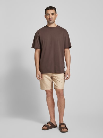 Scotch & Soda Regular fit bermuda met steekzakken opzij, model 'FAVE' Beige - 1