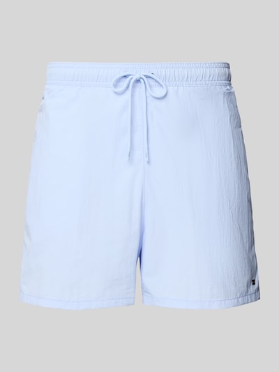 Tommy Hilfiger Regular Fit Badeshorts mit Logo-Stitching Hellblau 1