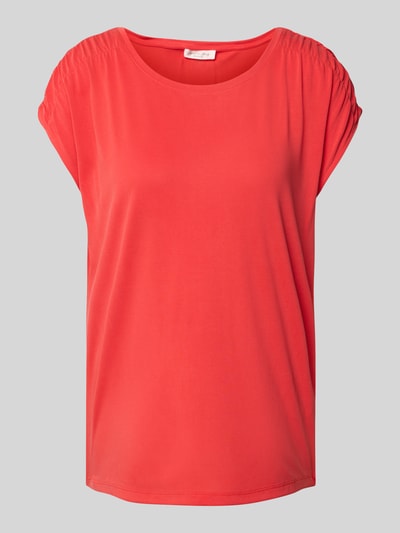 Christian Berg Woman T-shirt met geribde ronde hals Lichtrood - 2