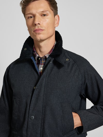 Barbour Jacke mit Umlegekragen Design Modell 'WINTER BEDALE' Marine 3