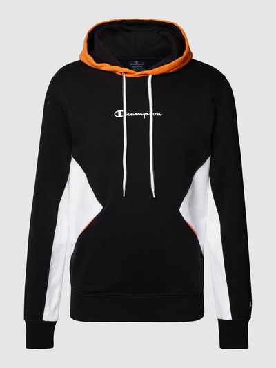 CHAMPION Hoodie mit Kontrasteinsätzen Black 2