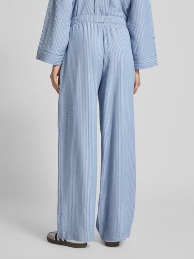 Jake*s Collection Straight Leg Stoffhose mit Strukturmuster Blau 5