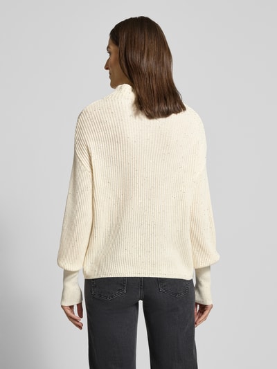 Zero Gebreide pullover met opstaande kraag Ecru - 5