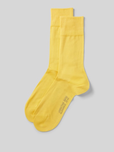 Christian Berg Men Socken mit Label-Detail im 2er-Pack Neon Gelb 1