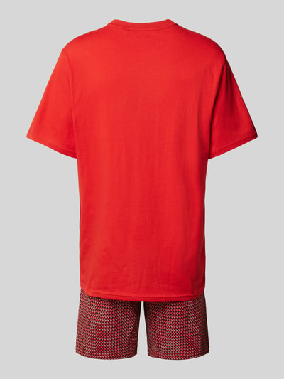 Schiesser Pyjama mit Brusttasche Rot 3