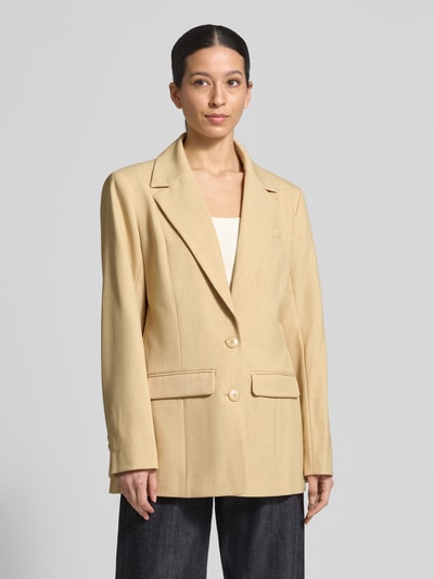 Gestuz Regular Fit Blazer mit Viskose-Anteil Modell 'stacy' Pastell Gelb Melange 4