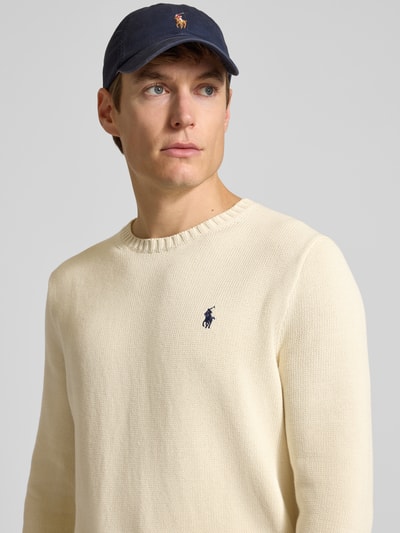 Polo Ralph Lauren Sweter z dzianiny z prążkowanymi wykończeniami Złamany biały 3