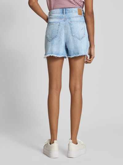 Pieces Regular fit korte broek van puur katoen, model 'SUMMER' Lichtblauw - 5