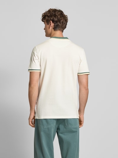 Blend Regular Fit Poloshirt mit V-Ausschnitt Modell 'Evo' Weiss 5