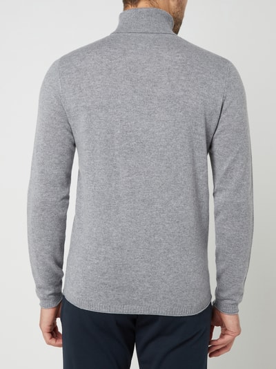 House of Paul Rosen Rollkragenpullover aus Kaschmir Silber Melange 5