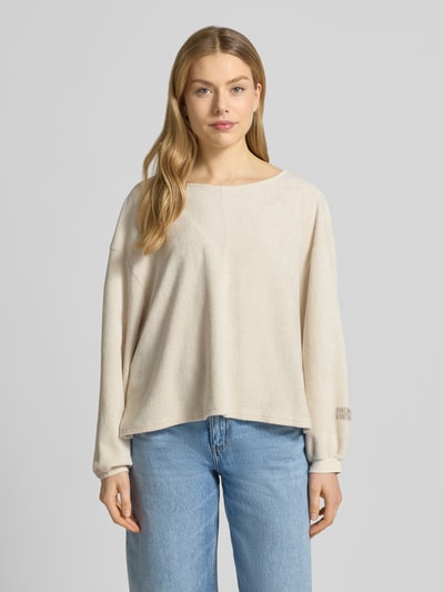 American Vintage Sweatshirt mit überschnittenen Schultern Modell 'FUXOW' Ecru 4