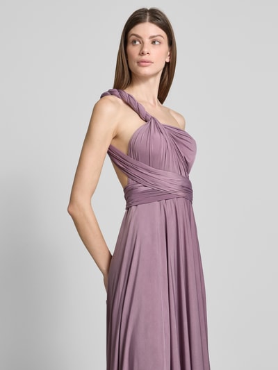 Rose Avenue Abendkleid mit V-Ausschnitt und Taillenband Pflaume 3