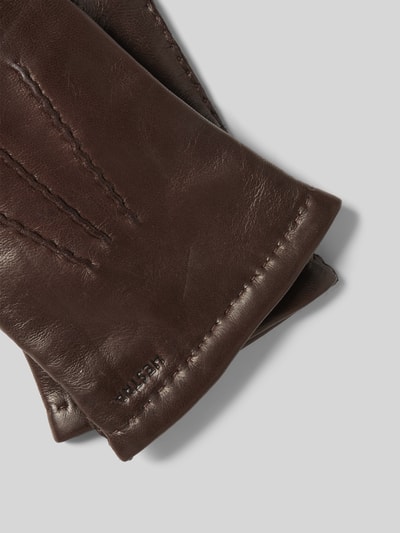 Hestra Rękawiczki z detalem z logo model ‘Edward’ Jasnobrązowy 2