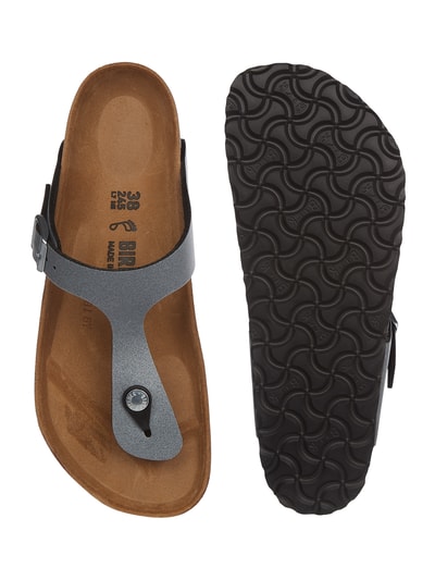 Birkenstock Teenslipper 'Gizeh' in metallic look Antraciet - 4