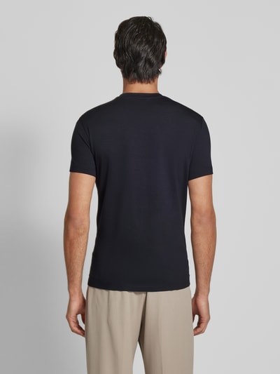 Emporio Armani T-Shirt mit geripptem Rundhalsausschnitt Marine 5