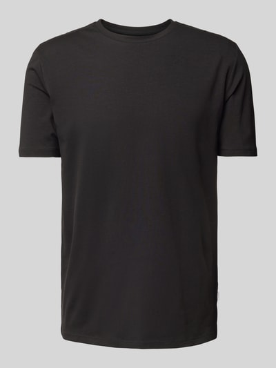 Lindbergh T-Shirt mit geripptem Rundhalsausschnitt Black 2