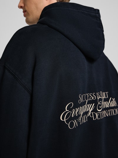 Pegador Oversized Hoodie mit Logo- und Statement-Print Black 3