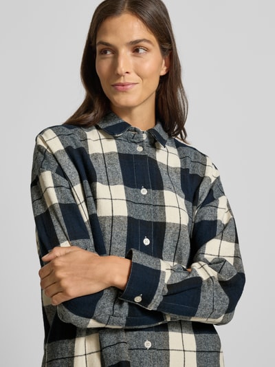 Jake*s Casual Relaxed Fit Hemdbluse mit Manschetten Dunkelblau 3