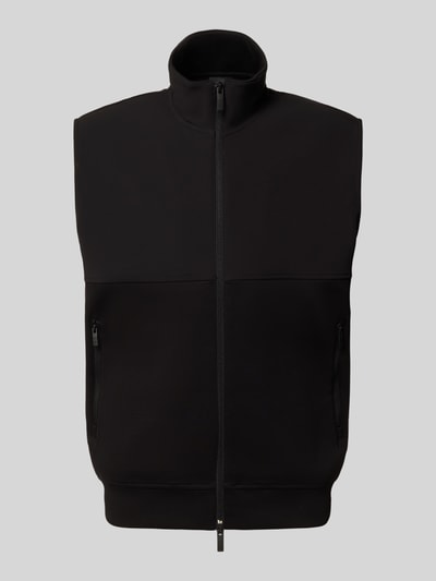 ARMANI EXCHANGE Kamizelka z dzianiny dresowej z zamkiem błyskawicznym dwustronnym model ‘FELPA’ Czarny 2