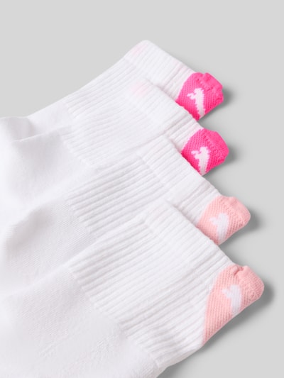 Productfoto, witte en roze sokken uit katoenmix in set van 4 model 'HEART' van PUMA, Dames sokken