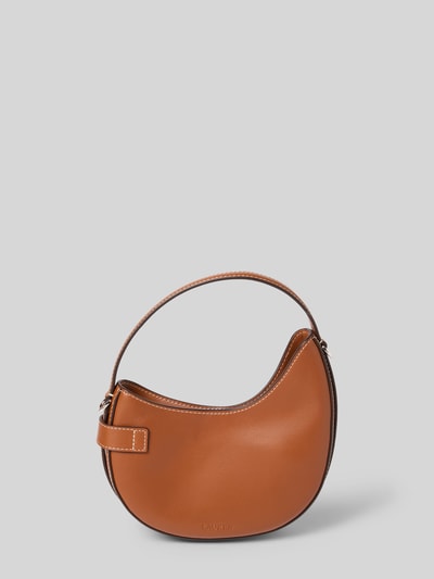 Lauren Ralph Lauren Handtas van runderleer met draagband en schouderband Cognac - 4