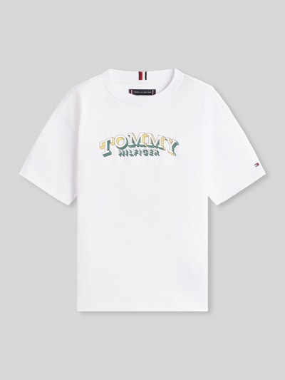 Tommy Hilfiger Kids Regular Fit T-Shirt aus reiner Baumwolle Weiss 2